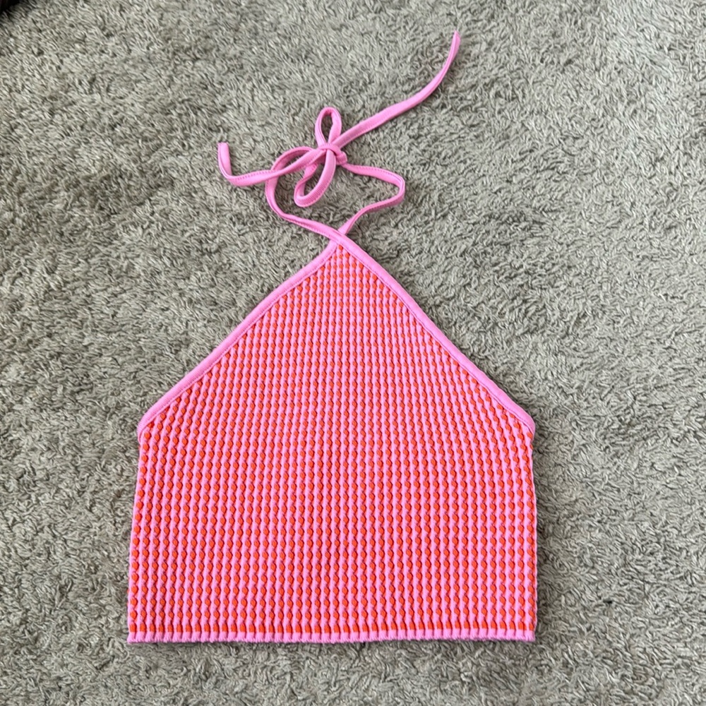 Tie neck crop top